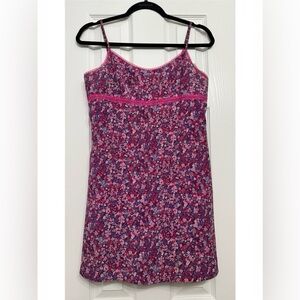 Vintage Y2K Express Purple Floral Muni Dress Size 7/8
